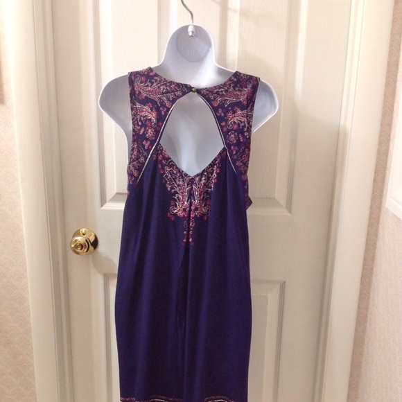 Xhilaration Navy Placed Print Shift Dress - XL - Picture 6 of 8